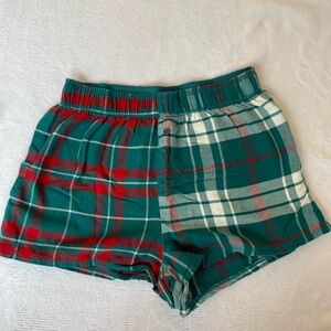 Boxer shorts color block plaid patterned size xs